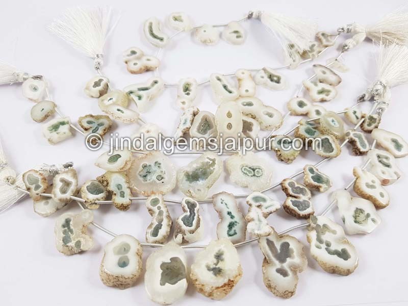 Solar Quartz Smooth Amoeba Beads